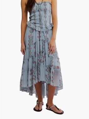 Free People Alejandra Smocked Bodice Tiered Sundress Medium